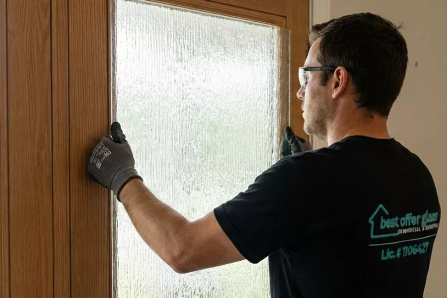 Rain Glass Door Installation