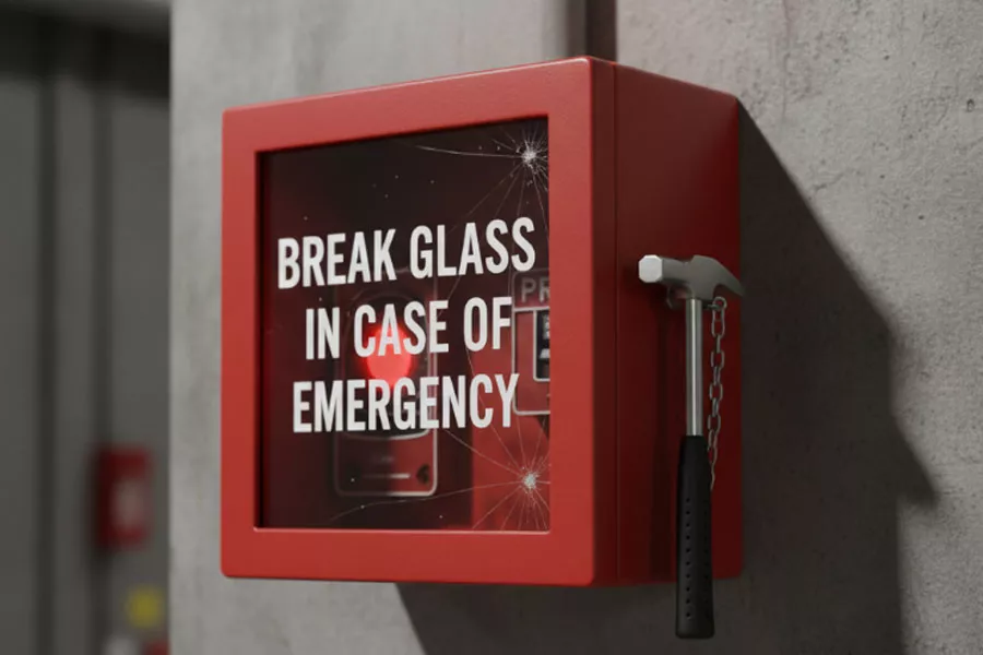 break glass in case of emergency